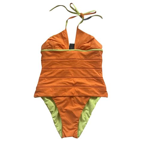 maillot de bain fendi orange